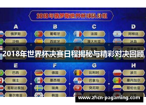 2018年世界杯决赛日程揭秘与精彩对决回顾
